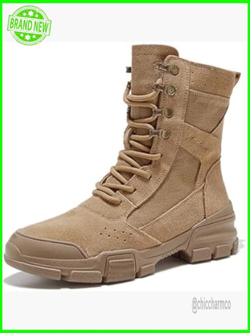 Canvas High-Top Desert Combat Boots Lightweight Platform Lug Sole